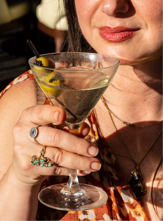 Martini by the Hudson River Martini cocktail served near Shadows Marina and Shadows on the Hudson